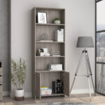 Biblioteca Lisa Ceniza con Puertas 180cm - Imagen 3