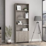 Biblioteca Lisa Ceniza con Puertas 180cm - Imagen 2