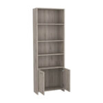 Biblioteca Lisa Ceniza con Puertas 180cm - Imagen 4