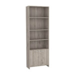 Biblioteca Lisa Ceniza con Puertas 180cm