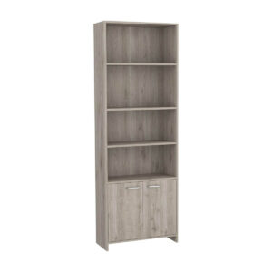 Biblioteca Lisa Ceniza con Puertas 180cm