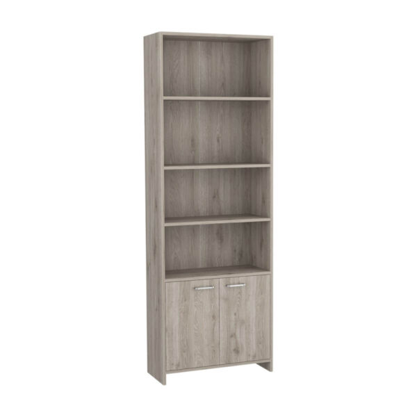 Biblioteca Lisa Ceniza con Puertas 180cm - Imagen 1