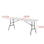 Mesa para Banquetes Plegable Blanco 154cm - Imagen 4