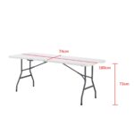 Mesa para Banquetes Plegable Blanco 180cm - Imagen 4