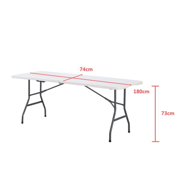 Mesa para Banquetes Plegable Blanco 180cm - Imagen 4