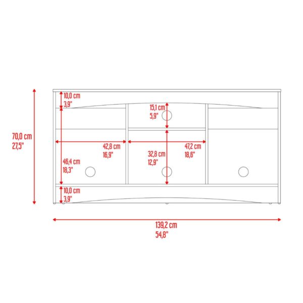 Mesa para TV Fiorenzi 55 Nogal Wengue - Imagen 7