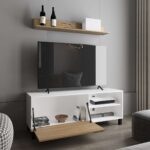 Rack Para TV Bryce 55 Blanco Fresno - Imagen 3