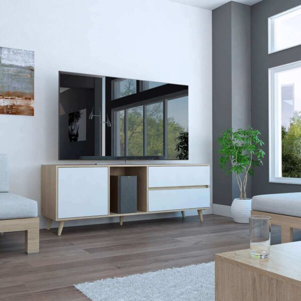 Rack para TV Acacia Rovere Blanco - Imagen 2