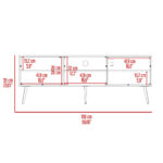 Rack para TV 65 Funes Wengue Miel - Imagen 8